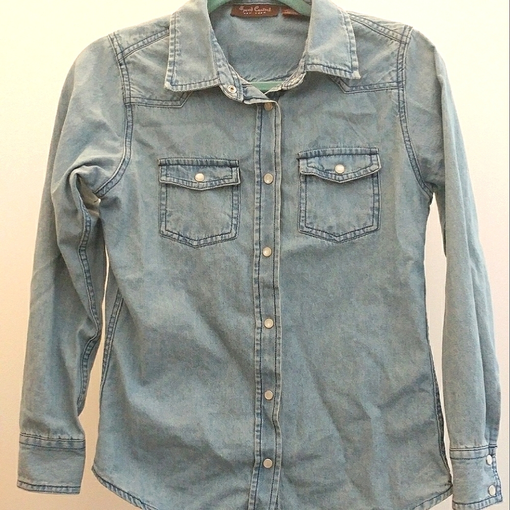 Chambray button down shirt
